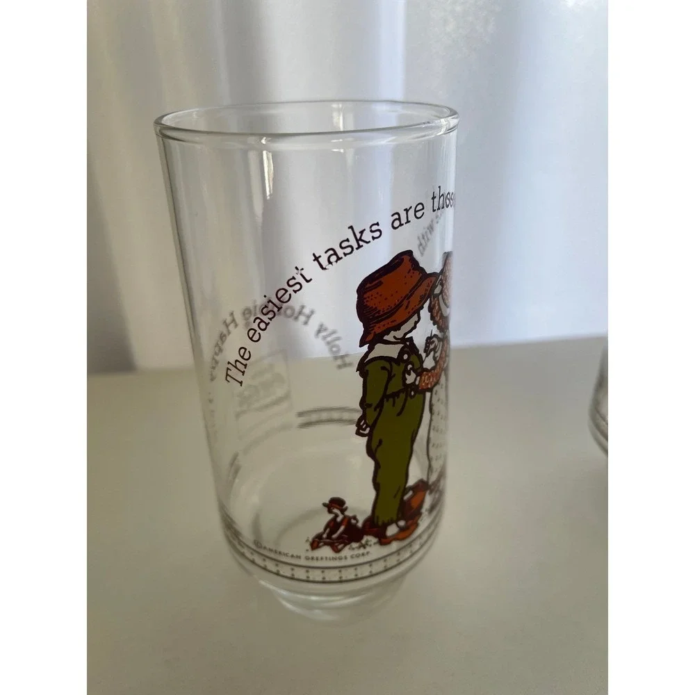 Holly Hobbie Coca Cola Glasses Set‎ of 2 Vintage Limited Edition Collectible